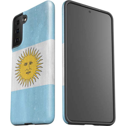 Argentina Flag Distressed Galaxy S21 FE Pro Case